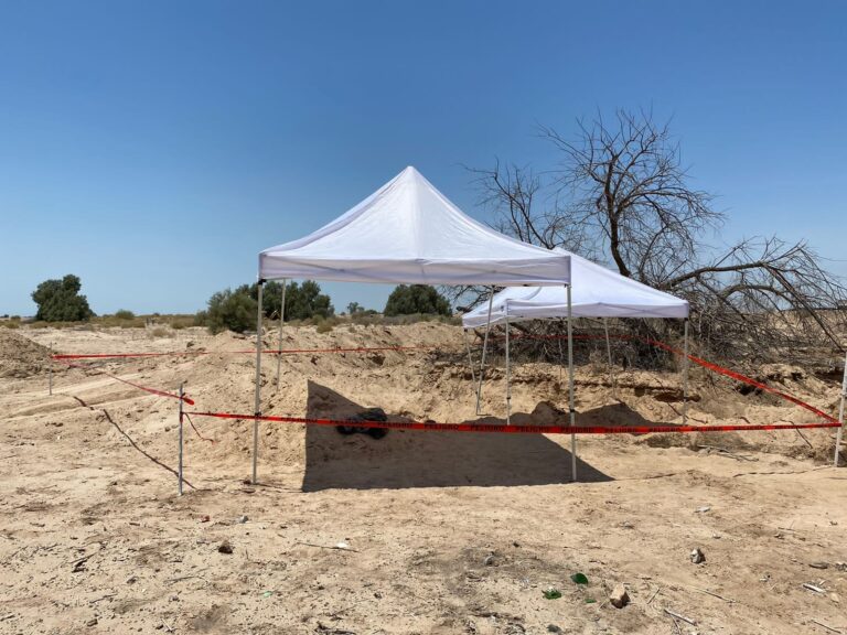 Lee más sobre el artículo Terrorífico!! Se eleva a 14 los cuerpos localizados en la fosa clandestina del ejido Miguel Aleman en el valle de Mexicali. En esta ocasión se localizaron 5 restos humanos más en esa zona.
